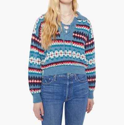 Mother The Lace Up Pull Jumper In Oh Really In Multi
