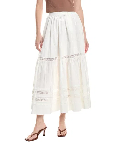 Mother The Laced-up Maxi Skirt In White