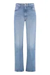 Mother The Lasso 5-pocket Straight-leg Jeans In Blue