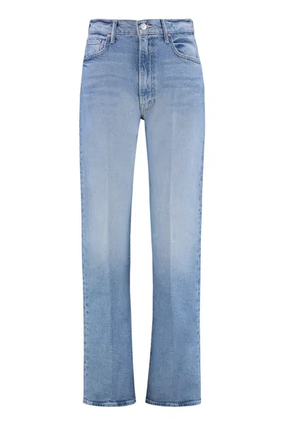 Mother The Lasso 5-pocket Straight-leg Jeans In Blue