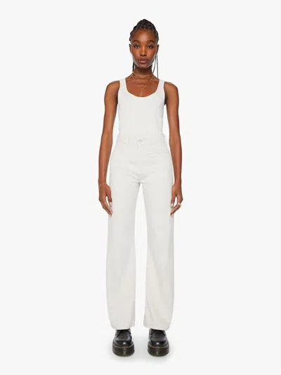 Mother The Lasso Heel Chalk Trousers In White
