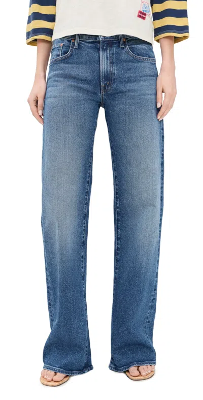 Mother The Lasso Heel Jeans Knick Knack Paddy Whack In Blue