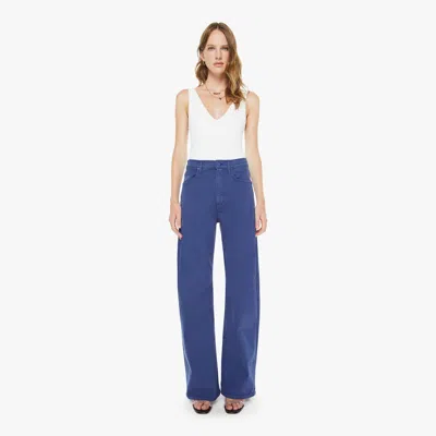 Mother The Lasso Sneak Estate Pants In Blue
