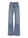 Mother The Lasso Sneak Jeans In Blue