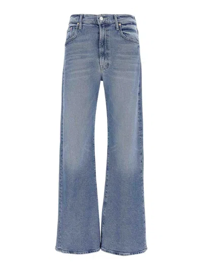 Mother The Lasso Sneak Jeans In Blue