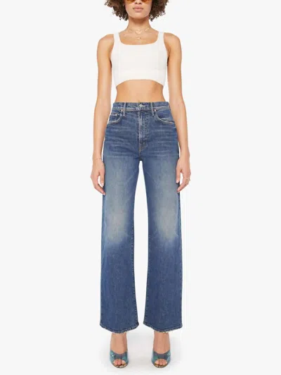 Mother The Lasso Sneak Punk Jeans In Punk Nouveau In Blue