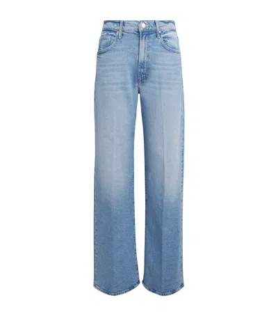 Mother The Lasso Sneak Wide-leg Jeans In Blue