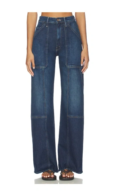 Mother The Lasso Utility Sneak Jeans In Blue