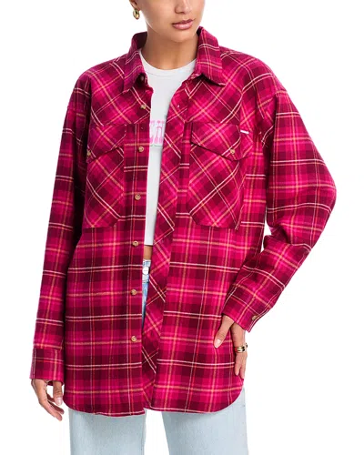 Mother The Lazy Sunday Shirt In Red