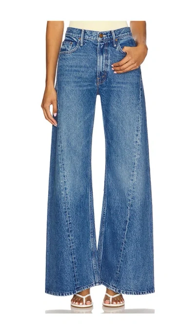Mother Lemon Twist Sneak Jean In Rolling In The Dough In Blue