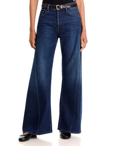 Mother The Lemon Twist High Rise Wide Leg Jeans In Fresh Squeezed In Blue