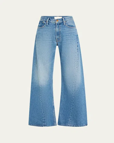 Mother Seam-detail Wide-leg Jeans In Blue
