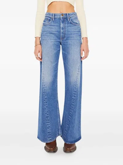 Mother The Lemon Twist Sneak Button-fly Jeans In Blue