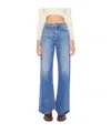 Mother The Lemon Twist Sneak Button-fly Jeans In Blue