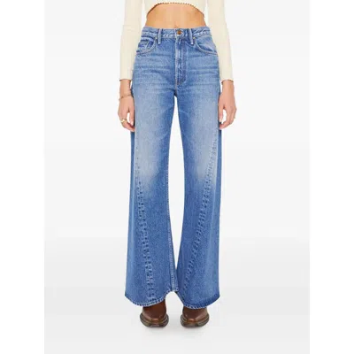 Mother The Lemon Twist Sneak Button-fly Jeans In Blue