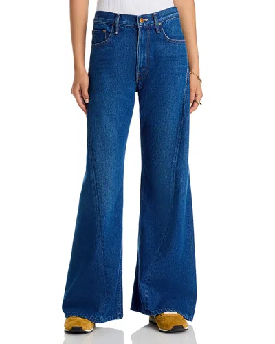 Mother The Lemon Twist Sneak High Rise Jeans In Yes Chef In Blue