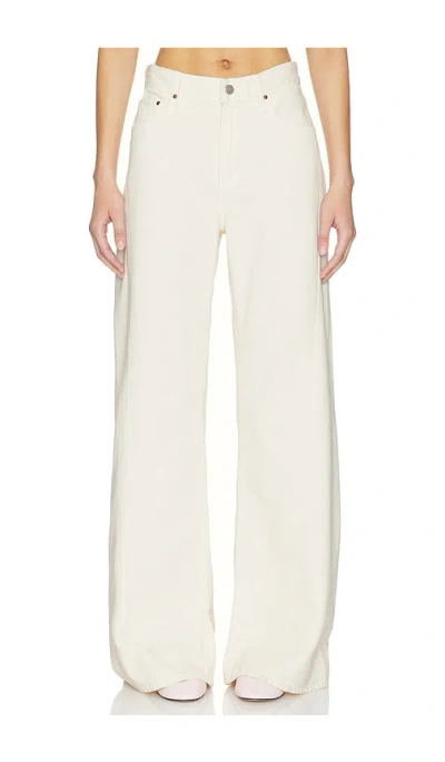 Mother The Lemon Twist Sneak Jeans In White