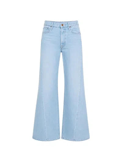 Mother The Lemon Twist Sneak Jeans In Blue