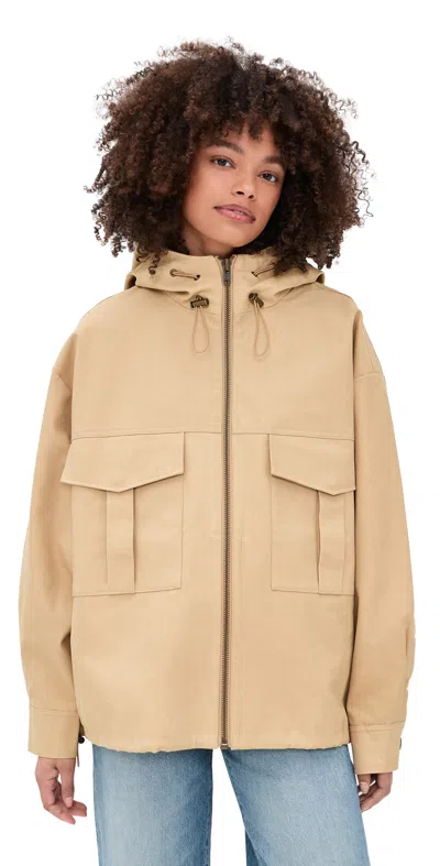 Mother The Light Drizzle Jacket Take A Raincheck In Brown