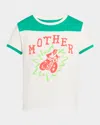 Mother The Lil Baller Moto Man T-shirt In White