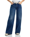 Mother The Twister Sneak High Waist Flared Wide Leg Jeans In Cannonball