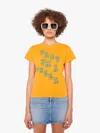 Mother The Lil Goodie Goodie Baby I'm A Loser T-shirt In Orange - Size X-small