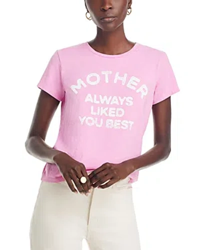 Mother The Lil Goodie Goodie Cotton Tee In Pink