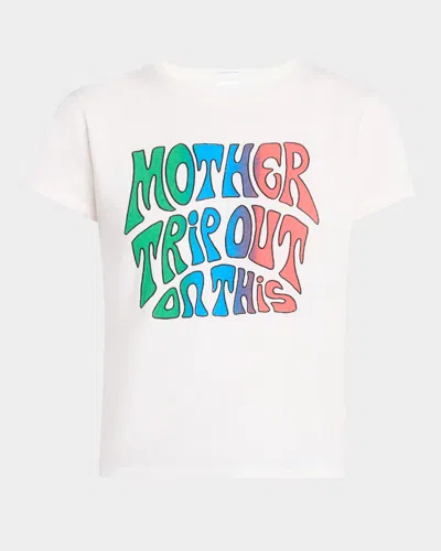 Mother The Lil Goodie Goodie Graphic Tee In White