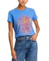 Mother The Lil Goodie Goodie Tee In Blue Up In