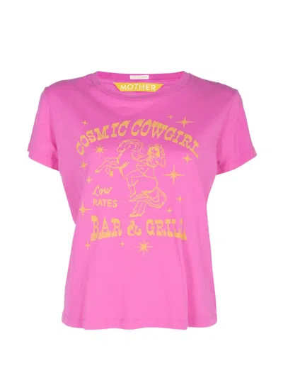 Mother The Lil Goodie Goodie Graphic-print T-shirt In Pink
