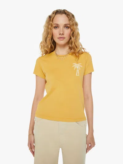 Mother The Lil Goodie Goodie Palm Tree T-shirt In Yellow