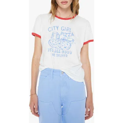 Mother The Lil Goodie Printed Cotton-blend Jersey T-shirt In White