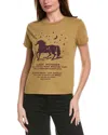 Mother The Lil Goodie Goodie Lady Wonder T-shirt In Yellow - Size X-large