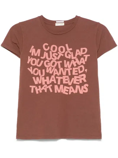 Mother The Lil Goodie Goodie T-shirt In Brown