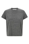 Mother Short Sleeve Crew Neck T-shirt In Gray