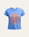 Mother The Lil Goodie Goodie Tee In Blue Up In Smoke