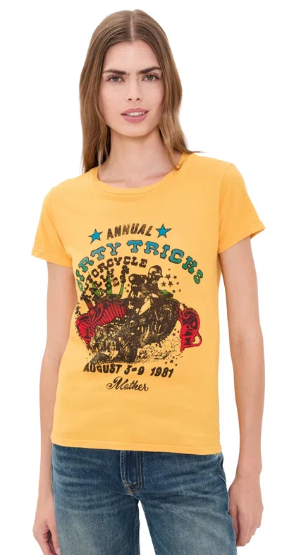Mother The Lil Goodie Goodie Graphic-print T-shirt In Yellow