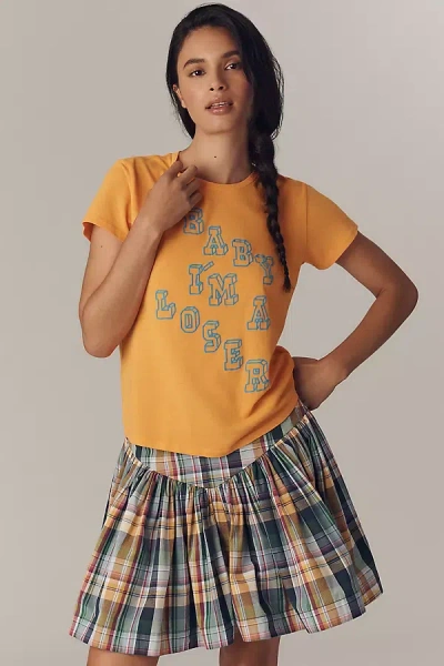 Mother The Lil Goodie Goodie Tee In Orange