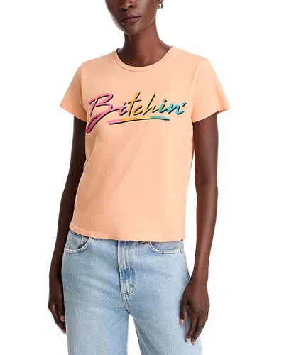 Mother The Lil Goodie Goodie Tee In Peach Cobbler- Bitchn