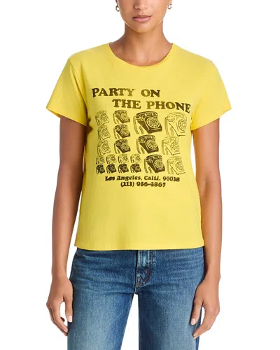 Mother The Lil Goodie Goodie Tee In Yellow