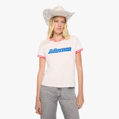 Mother The Lil Goodie Ringer Flock T-shirt In Neutral
