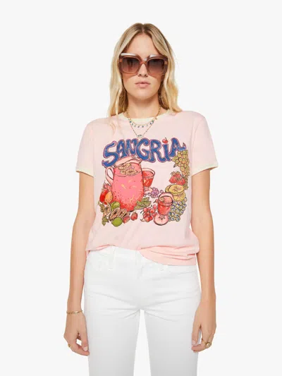 Mother The Lil Goodie Ringer Sangria T-shirt In Pink