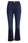 Mother The Lil Hustler Frayed High Waist Ankle Bootcut Jeans In Off Limits