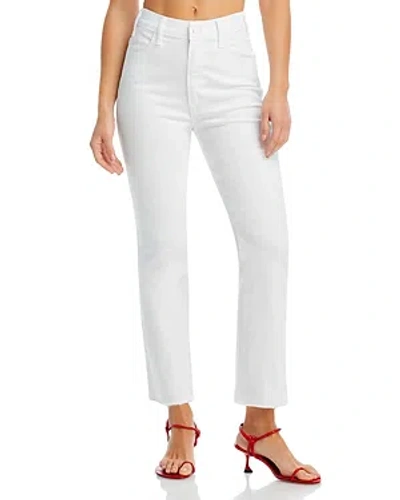 Mother The Lil' Hustler Petites High Rise Ankle Jeans In Fairest Of Them All In White