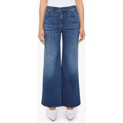 Mother The Lil Hustler Roller Skimp Wide Leg Jeans In Blue