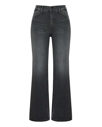 Mother The Lil Hustler Roller Sneak Jeans In Black