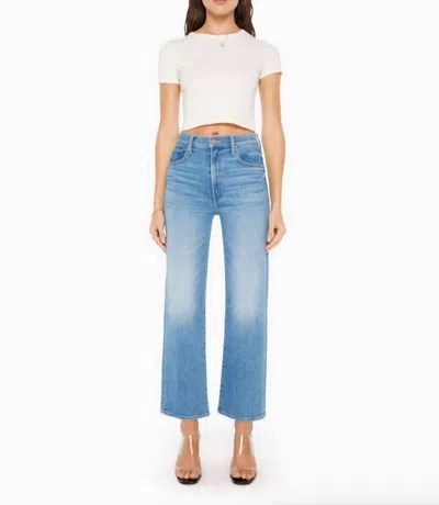 Mother The Lil Rambler Zip Flood Jeans In Out Of The Blue In Multi
