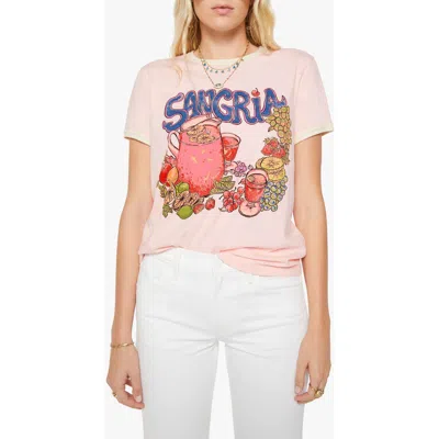 Mother The Lil Ringer Graphic T-shirt In Pink