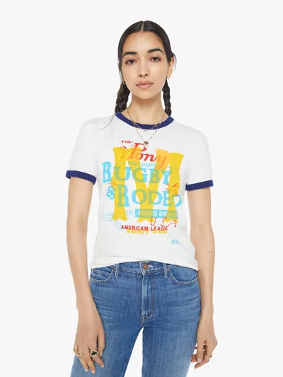Mother The Lil Sinful Ringer Rugby & Rodeo T-shirt In White