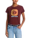 Mother Womens Sum Moon The Lil Sinful Graphic-pattern Cotton-jersey T-shirt In Brown